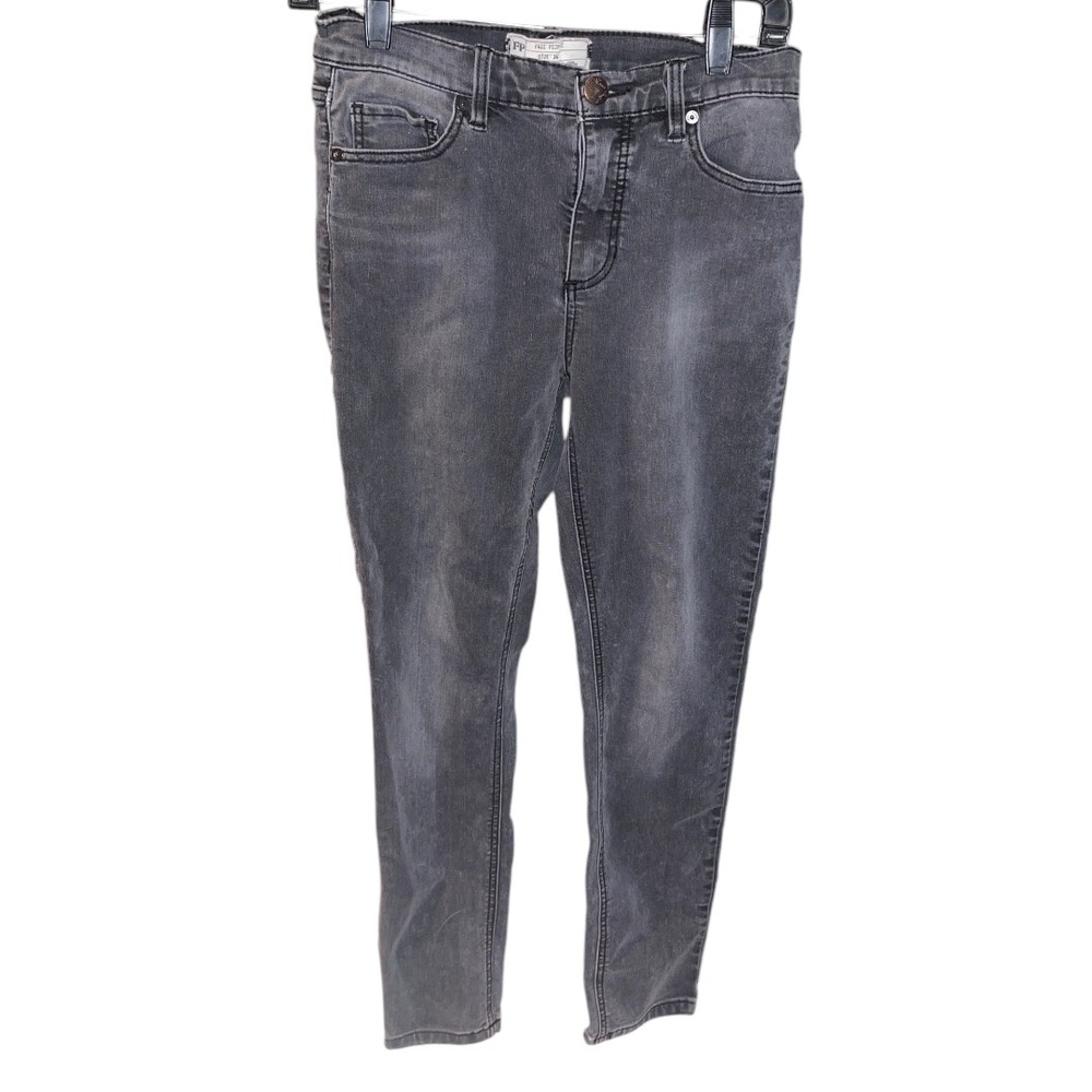 Free People Black Skinny Jeans Stretch 26